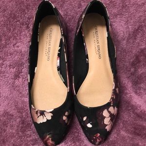 Christian Siriano floral flats slightly used.